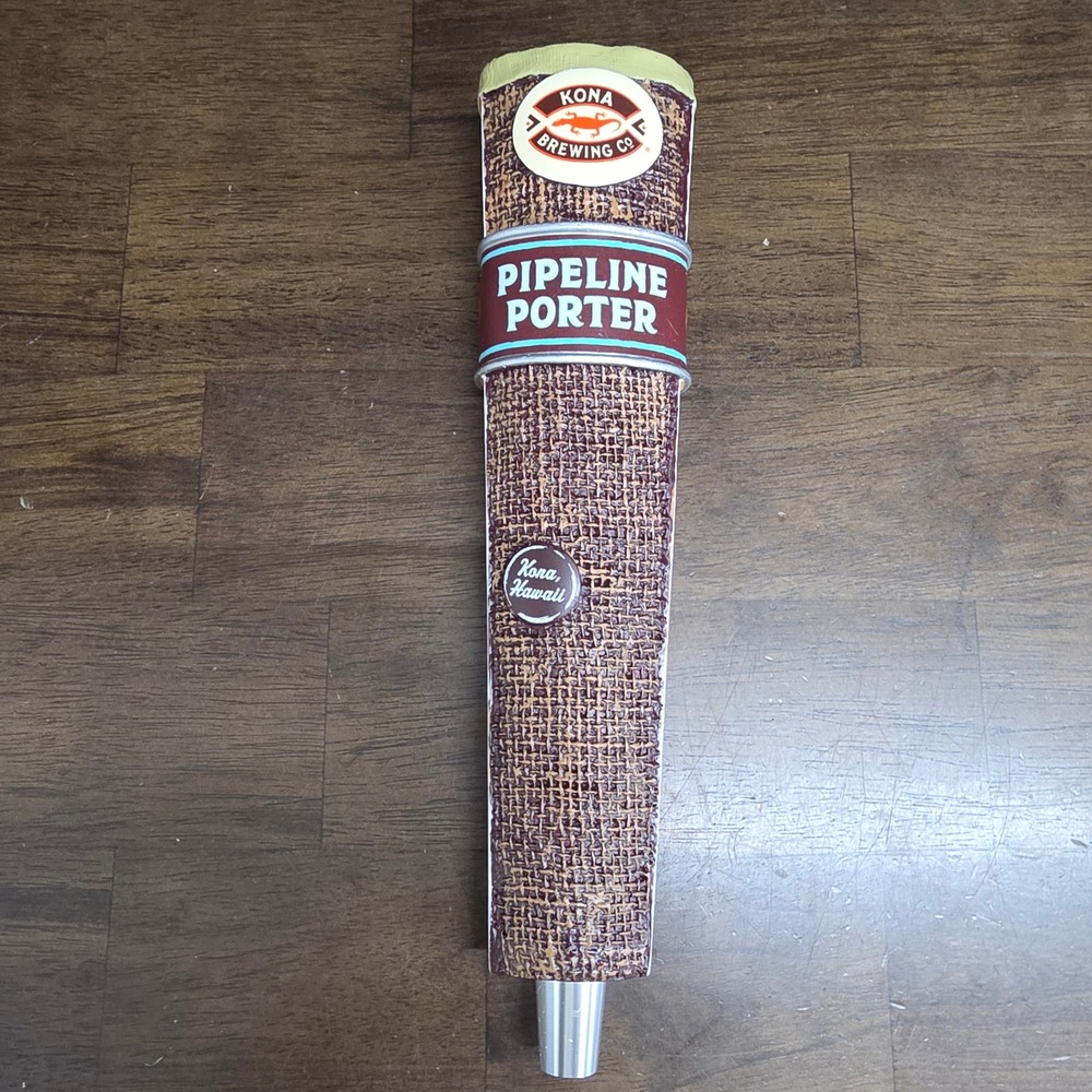 Kona Brewing Co Pipeline Porter Beer Tap Handle 12" Brown Aloha Series‎ NIB